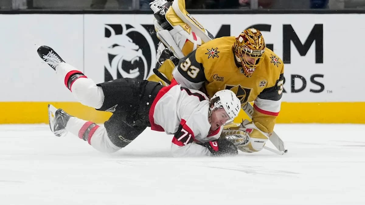Raphael Lavoie scores his 1st NHL goal as the Golden Knights beat the Senators 4-1