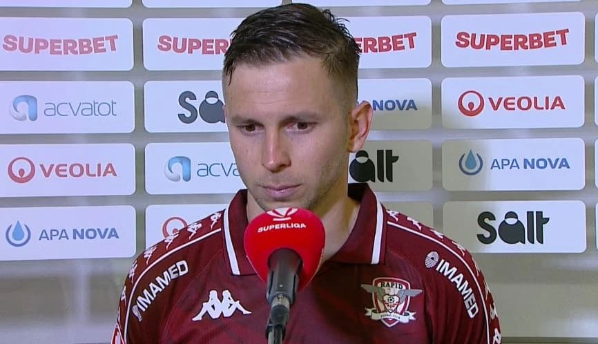 Răzvan Onea, ”dărâmat” după ”U” Cluj - Rapid 1-0: ”Un singur gând am la sfârșit de interviu”