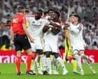 Real Madrid’s Vinícius Júnior sent off for hair-pulling in victory over Villarreal