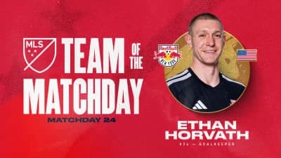 Red Bull New York Goalkeeper Ethan Horvath Named to MLS Team of the Matchday for Matchday 24