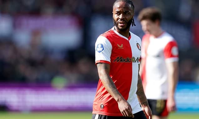 Relaxed Raheem Sterling laughs with Channel 4 star as former England footballer, 31, is seen for fir