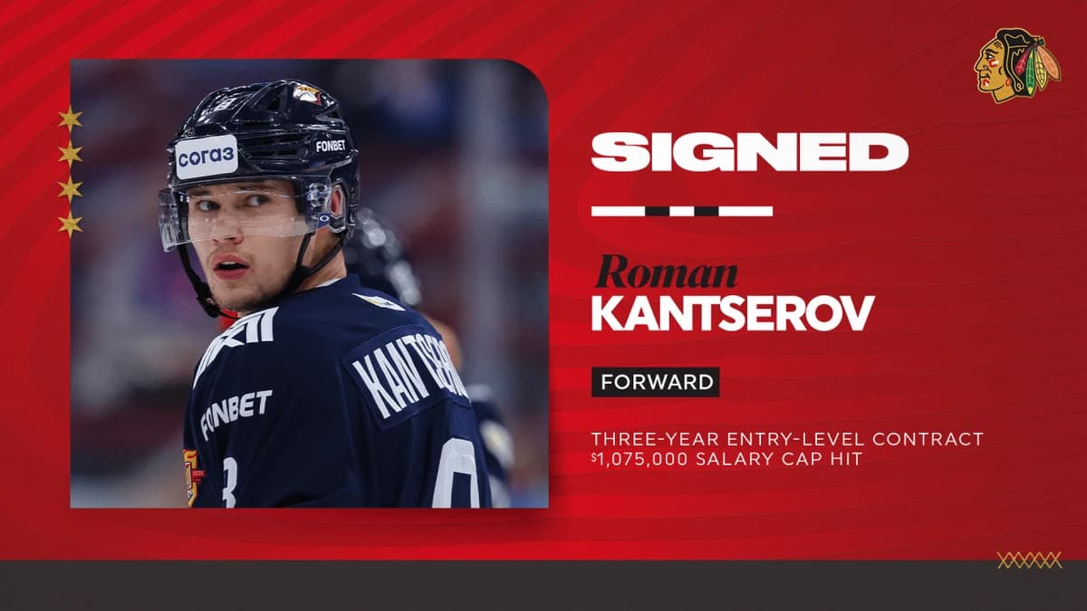 RELEASE: Blackhawks Agree to Terms with Roman Kantserov on Three-Year, Entry-Level Contract