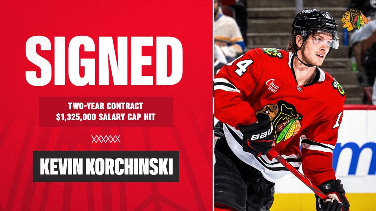 RELEASE: Blackhawks Sign Kevin Korchinski to Two-Year Contract