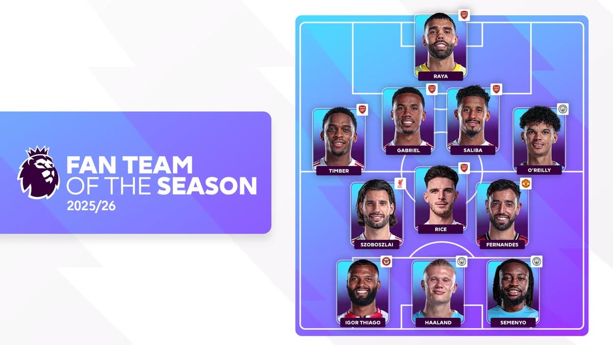 REVEALED: Premier League Fan Team of the Season 2025/26