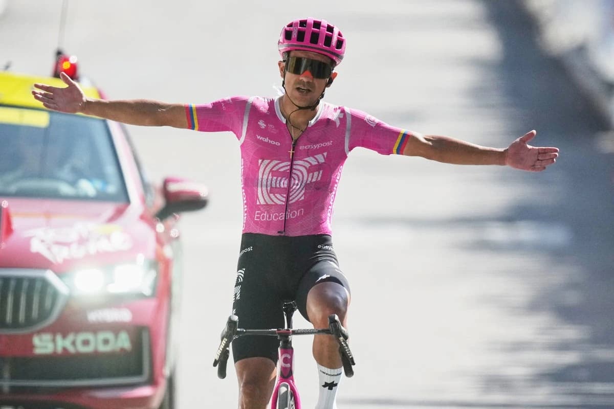 Richard Carapaz takes emotional Tour de France stage win