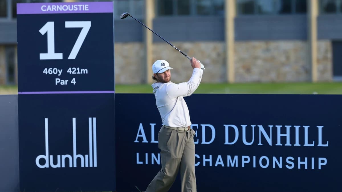 Right at home: Scotsman Michael Stewart leads Dunhill after back nine blitz