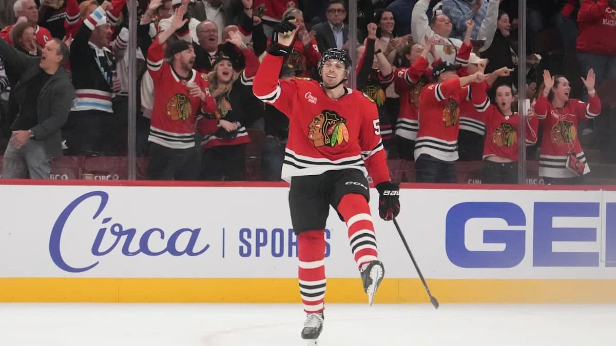 Rinzel and Frondell score, Blackhawks beat Blues 4-2 in Kane's return to Chicago