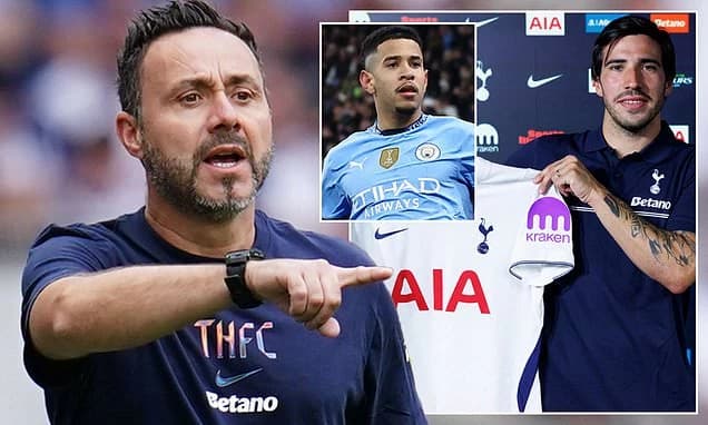 Roberto De Zerbi insists big-spending Tottenham are 'not finished yet' in transfer market and thanks