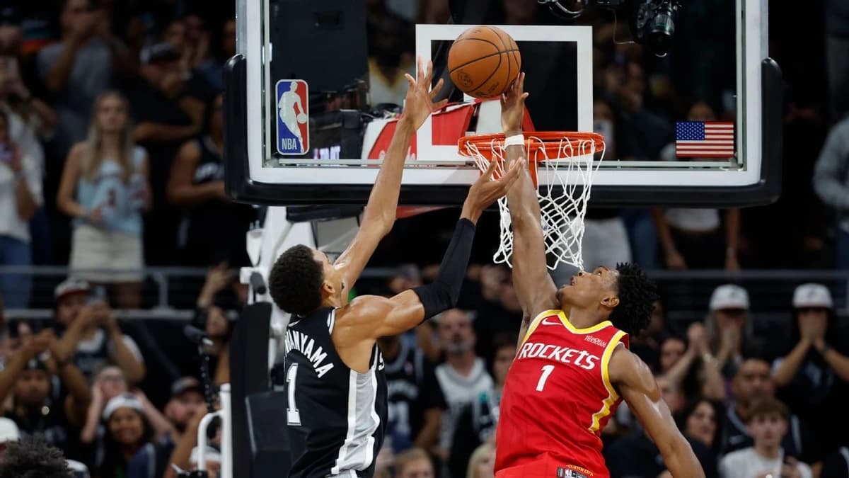 Rockets' Thompson, at 6-foot-7, stuffs Wemby's last-second shot to seal win