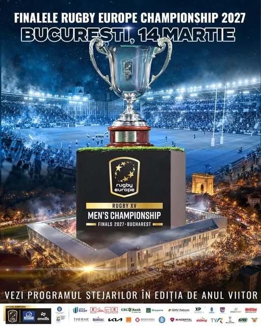 România va găzdui finalele Rugby Europe Championship 2027, la Bucureşti. Rugby Europe a anunţat prog