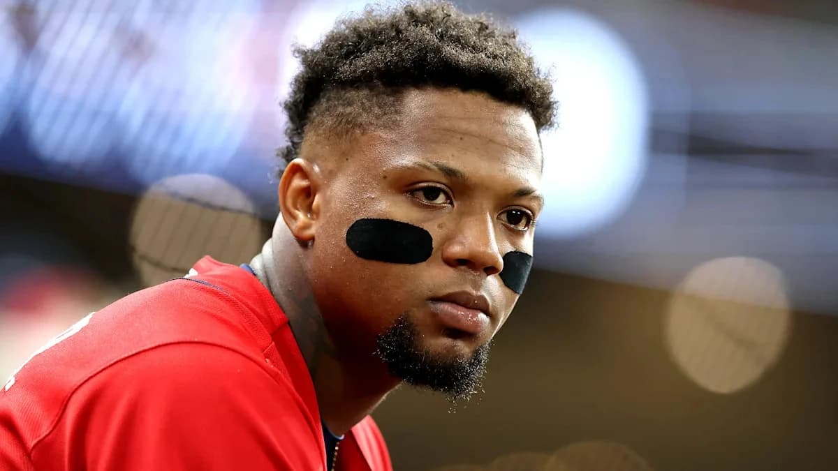 Ronald Acuña Jr. leaves Tuesday's game early after fouling ball off his left leg