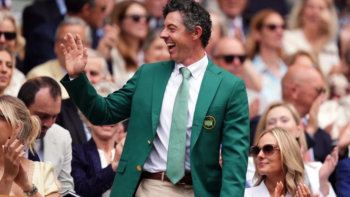 Rory McIlroy dons green jacket in royal box at Wimbledon with Ryder Cup squad