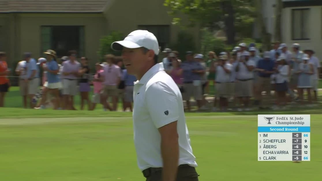 Rory McIlroy's 157-yard approach sets up birdie on No. 10 at FedEx St. Jude
