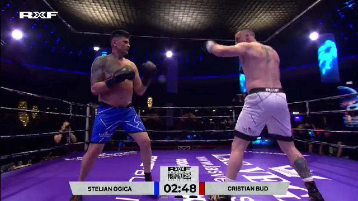 RXF Next Fighter 29 a fost LIVE pe VOYO! Bătaie ADEVĂRATĂ. Cristian Bud l-a învins pe Stelian Ogică