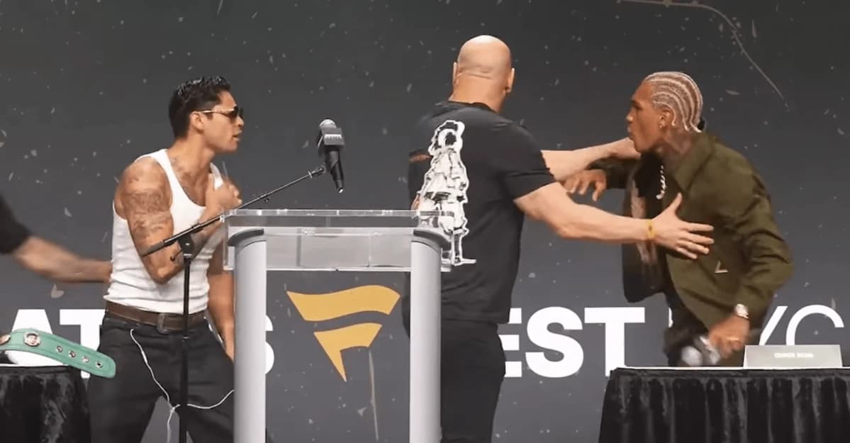 Ryan Garcia, Conor Benn separated during heated press conference