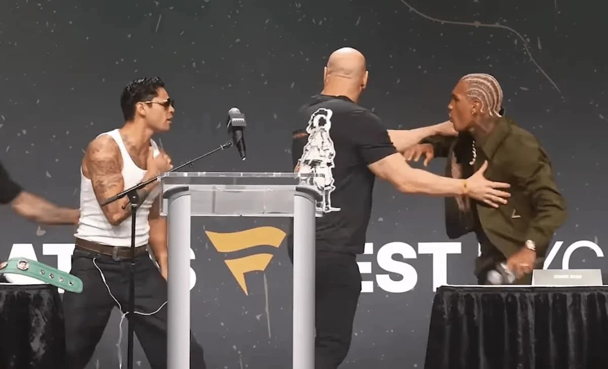 Ryan Garcia, Conor Benn separated during heated press conference