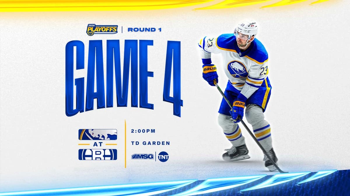 Sabres at Bruins - Game 4 | How to watch, lineup notes, and storylines