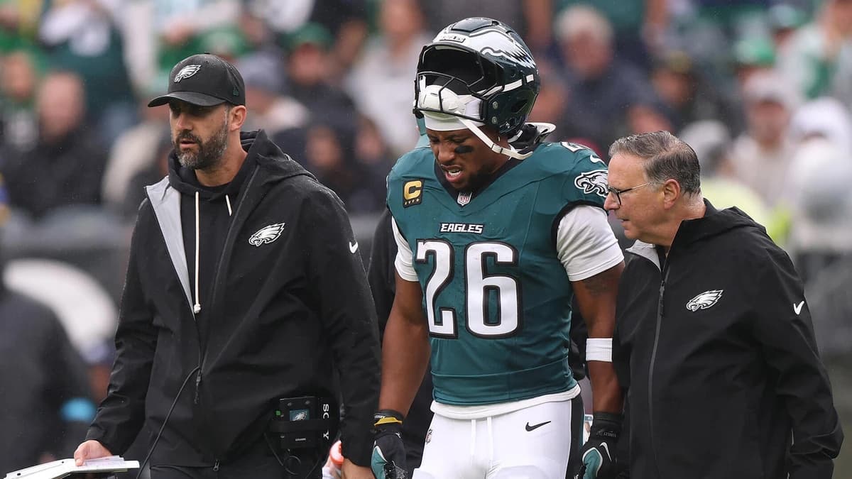 Saquon Barkley injury: Eagles RB ruled out after injuring hamstring vs. Rams