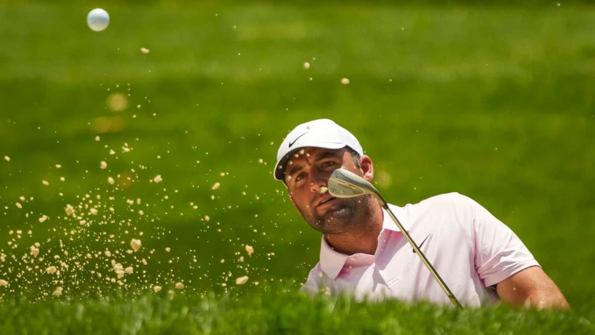 Scottie Scheffler gets heated after hitting water ball at Memorial