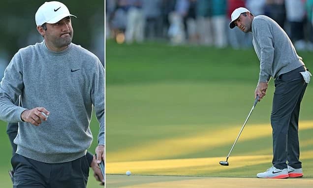 Scottie Scheffler makes ominous start to his PGA Championship defense but holds seven-way tie for th