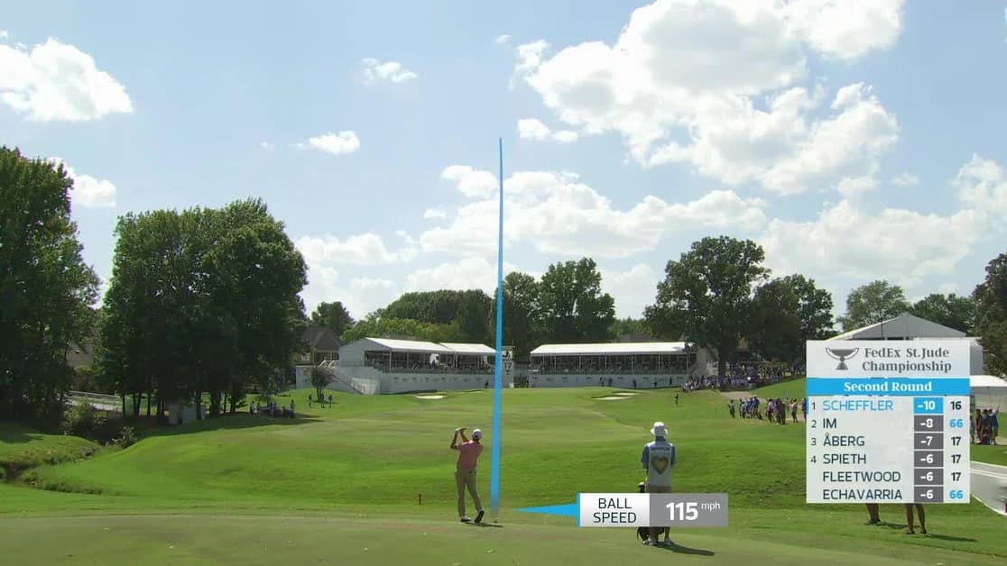 Scottie Scheffler's 150-yard approach sets up birdie on No. 17 at FedEx St. Jude