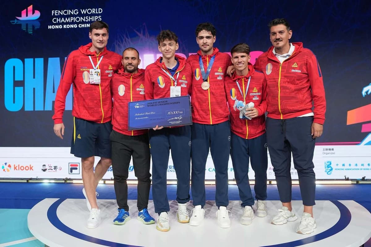 Scrimă: Echipa masculină de sabie a României va lupta pentru bronz la Campionatul Mondial de la Hong