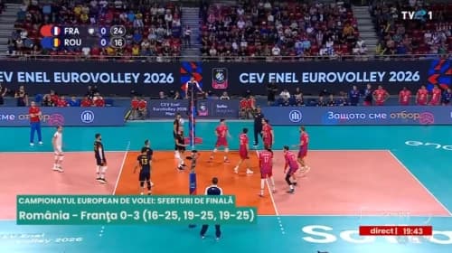Selecționata masculină de volei a României și-a încheiat parcursul la CE în faza sferturilor de fina