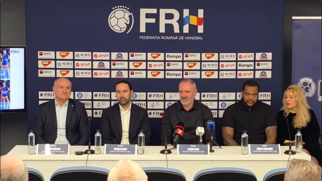 Selecționerul Sandu Iacob, prezentat la naționala masculină de handbal. Bogdan Voina, președintele F