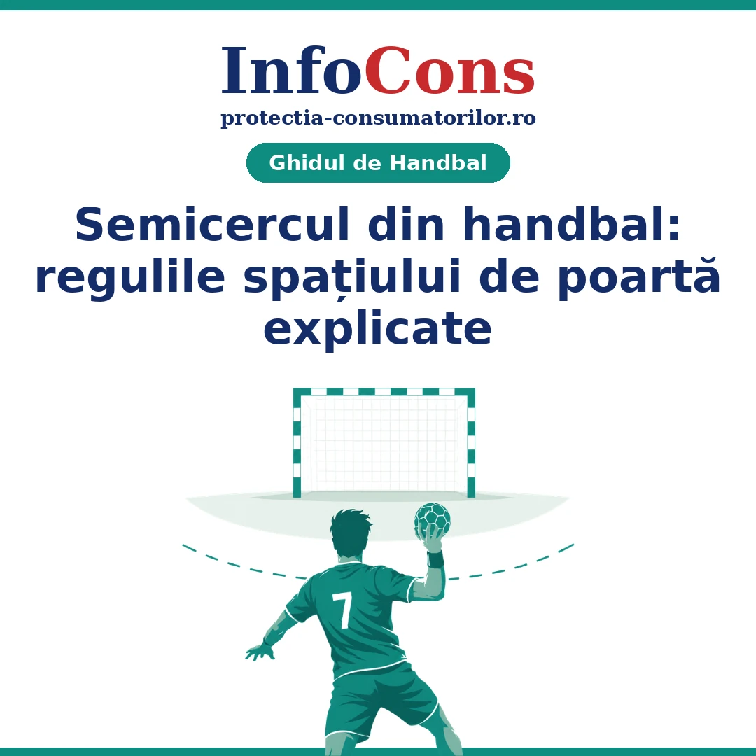 Semicercul din handbal – regulile spațiului de poartă explicate