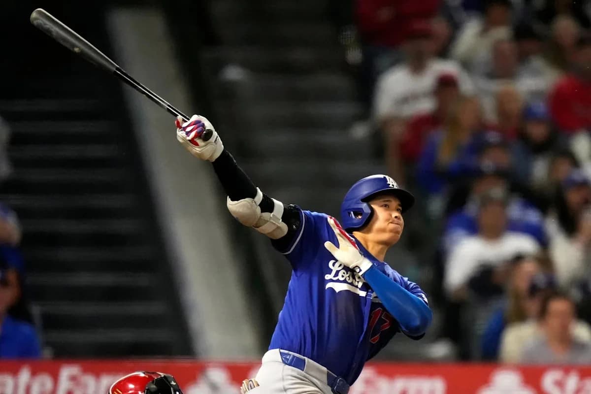 Shohei Ohtani getting on track with season-high 5 RBIs in Dodgers' rout of Angels