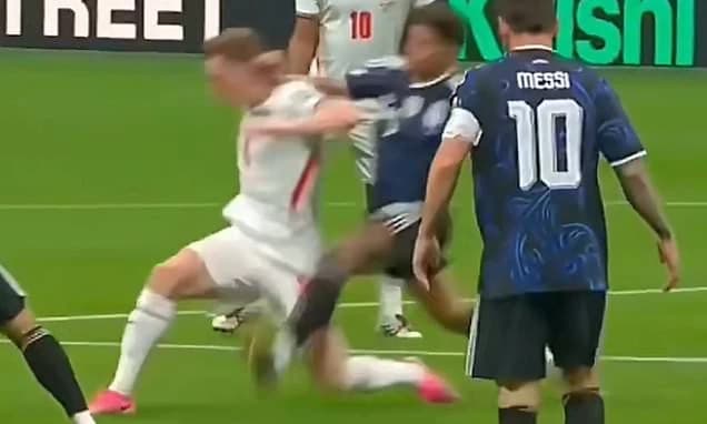 Should Argentina's goalscorer have been on the pitch to break England's hearts? Furious Three Lions