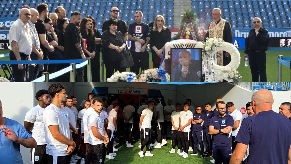 Sicriul cu trupul neînsuflețit al lui Nae Ungureanu a fost depus la stadionul ”Ion Oblemenco”. Jucăt