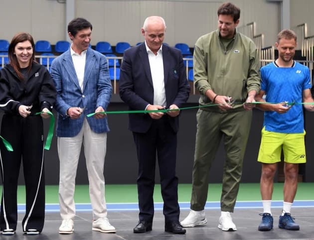 Simona Halep şi Juan Martin Del Potro au inaugurat Centrul Naţional de Tenis de la Chişinău