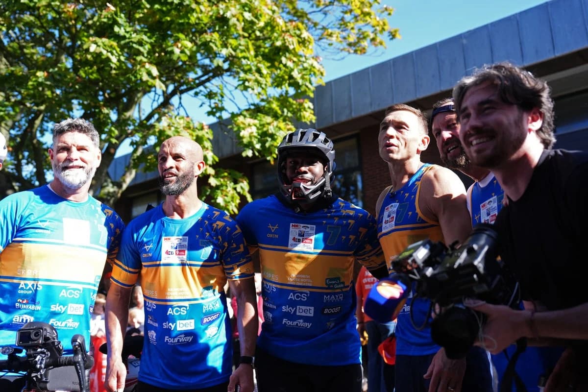 Sir Kevin Sinfield joined by Micah Richards for latest leg of MND challenge