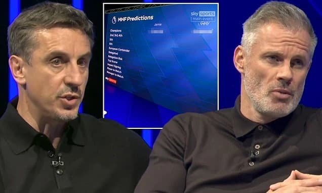 Sky Sports pundits make their MNF predictions for the season: Gary Neville and Jamie Carragher are t