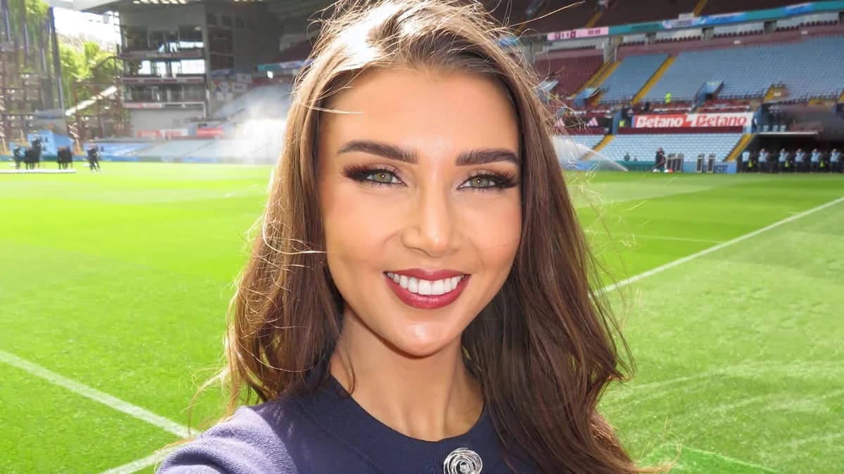 Sky Sports star Kate Tracey swaps horse racing for football as she stuns in knee-length boots at Pre