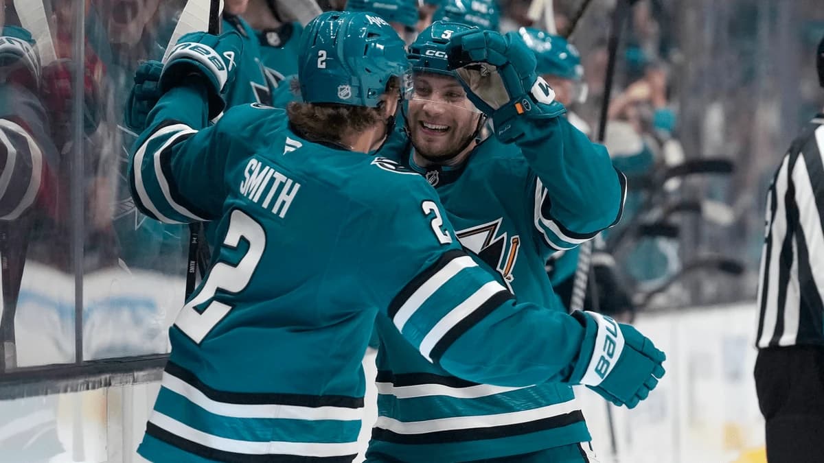 Smith scores twice, Sharks recover for OT win against Panthers