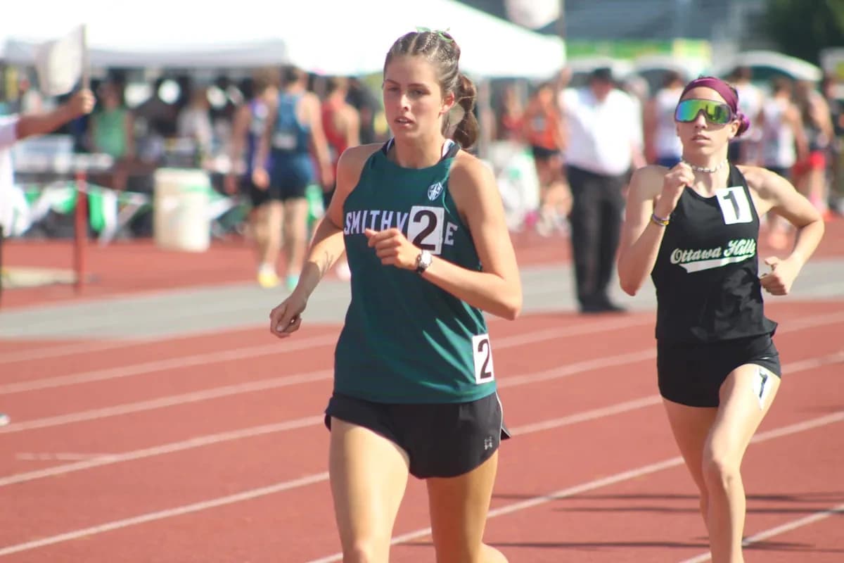Smithville's Kaitlyn Carr wins Div. V 1600 meters state title, completes three-peat