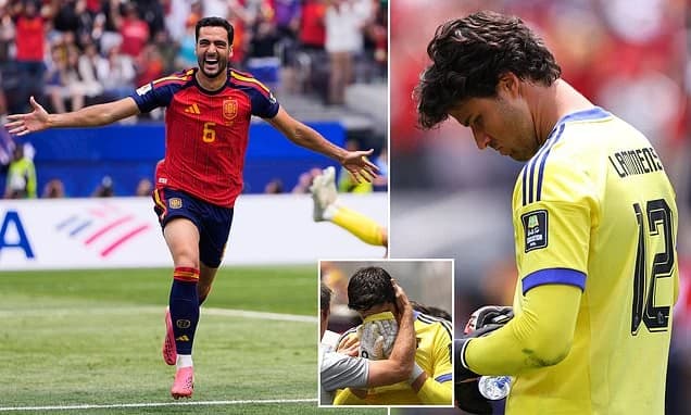 Spain secure dramatic World Cup victory over Belgium after dreadful error from Senne Lammens gifts M