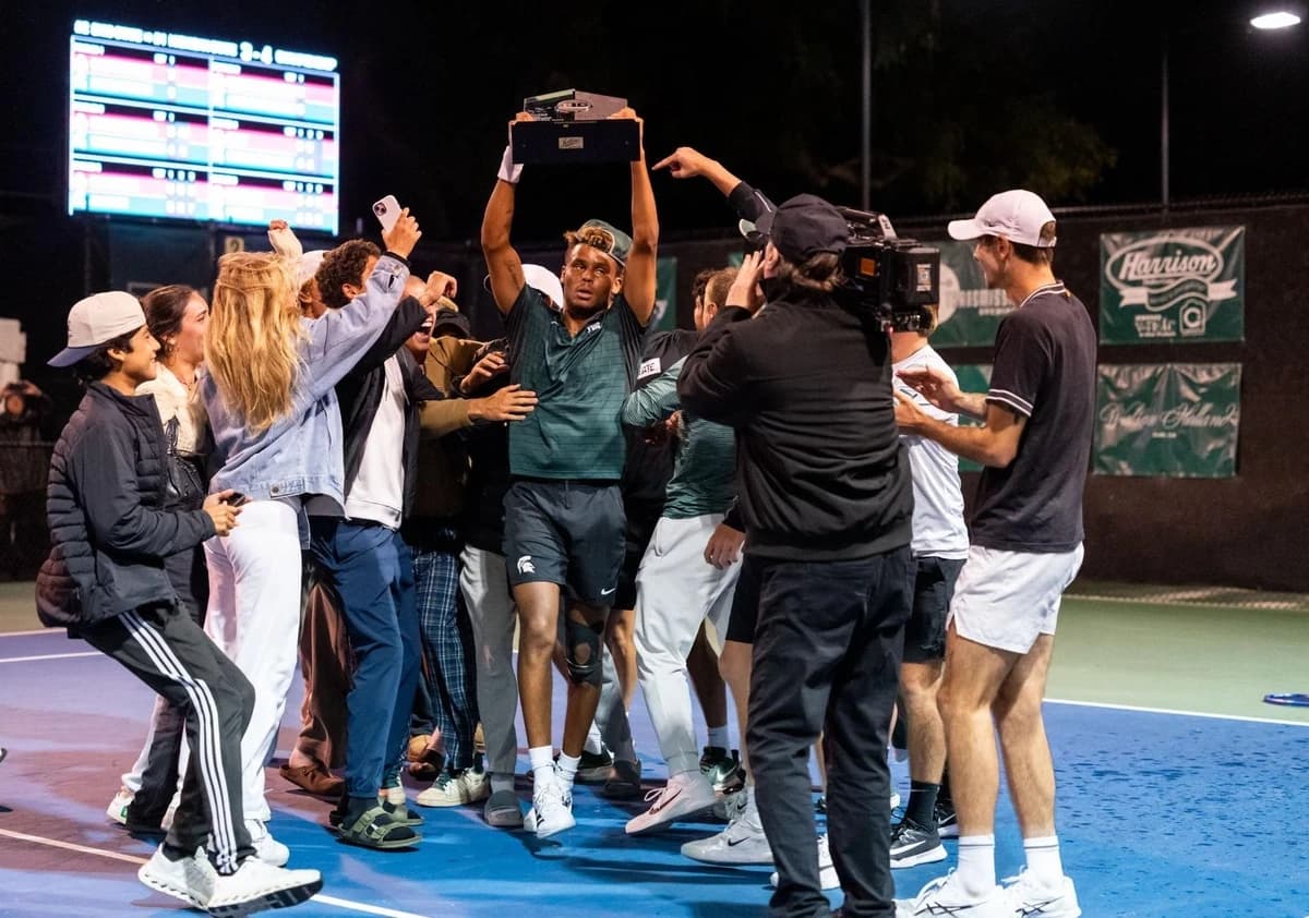 Spartan Men’s Tennis Wins B1G Tourney Title For First Time in 59 Years After Defeating OSU, 4-3, In