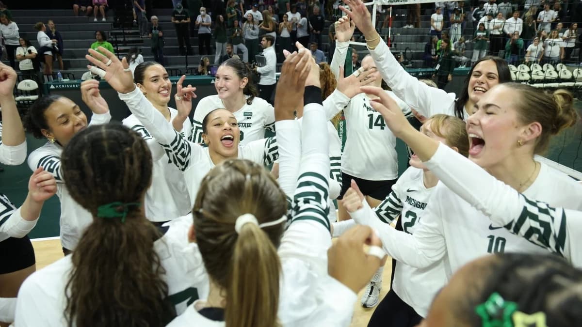 Spartans Down No. 14 Penn State in Four Sets