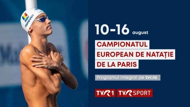 Spectacol total la TVR: David Popovici și tricolorii luptă pentru aur la Europenele de Natație de la