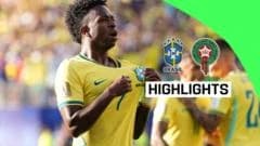 Spectacular Vinicius Jr goal earns Brazil draw against Morocco