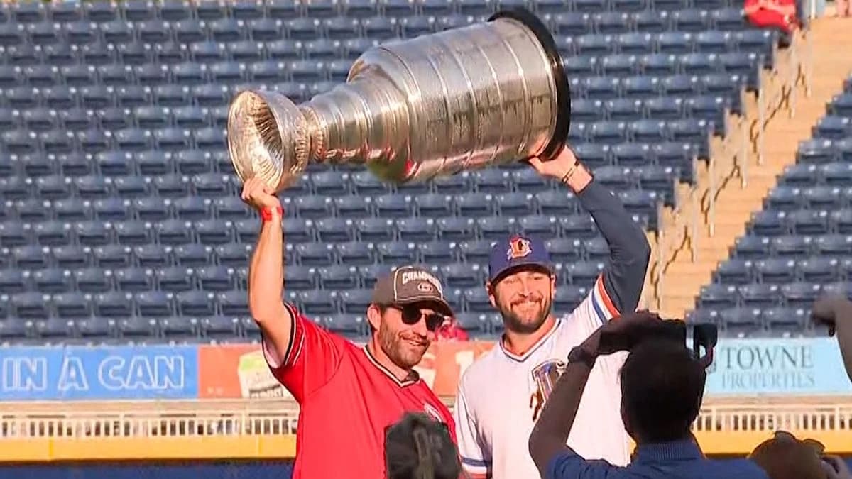Stanley Cup, Jordan Martinook come to Durham Bulls Athletic Park to continue celebration