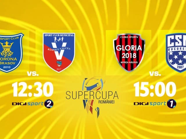 Supercupa României de handbal feminin: Corona Brașov - Râmnicu Vâlcea, 12:30, DGS 2 / Bistrița - CSM