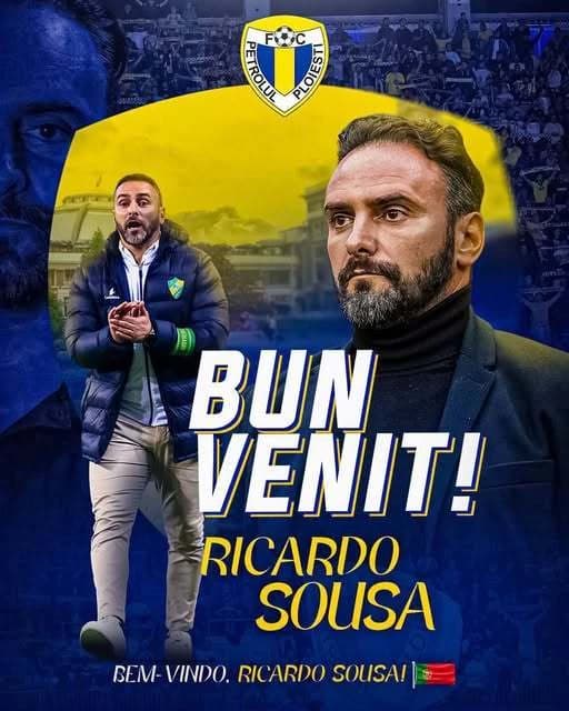 Superliga: Portughezul Ricardo Andre de Pinho Sousa este noul antrenor al echipei Petrolul Ploieşti