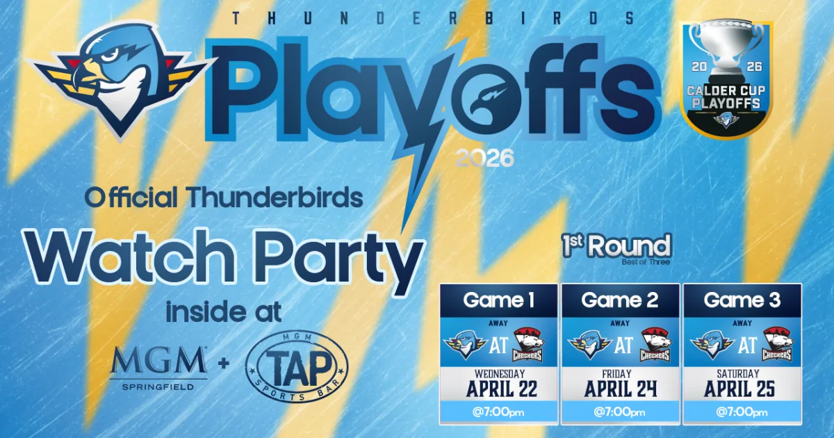 TAP Sports Bar & Grill, MGM to Host T-Birds Watch Parties This Week!