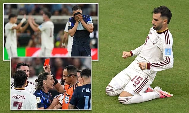 Ten-man Uruguay are dumped out of the World Cup with a whimper as keeper asks to be subbed off after