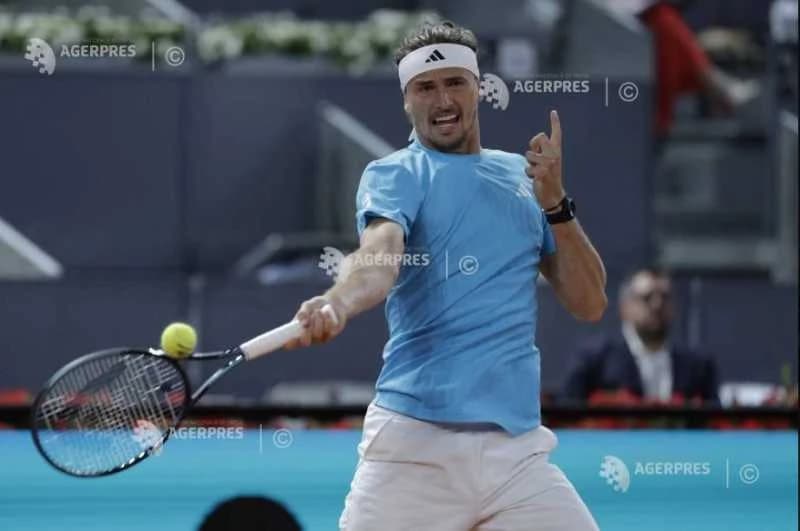 Tenis: Alexander Zverev, calificat în sferturi la Madrid (ATP); Daniil Medvedev, eliminat