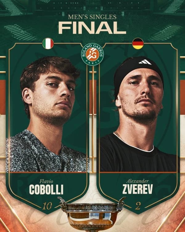 Tenis: Cobolli vs Zverev în finala de la Roland Garros
